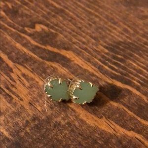 Kendra Scott jade colored studs